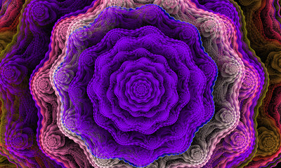 Obraz premium Abstract wallpaper. Abstract fractal. Fractal art background for creative design. Decoration for wallpaper desktop, poster, cover booklet, card. Psychedelic. Print for clothes, t-shirt.