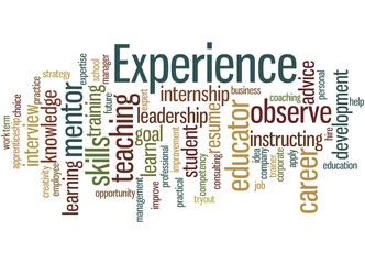 Experience, word cloud concept 5