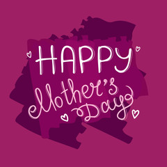 Vector Mothers Day design concept. Hand lettered inscription. Gift card