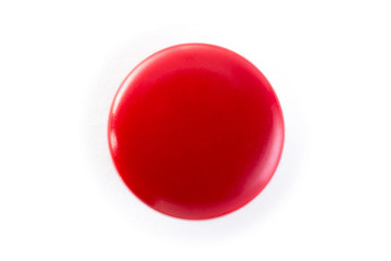 red button on a white background