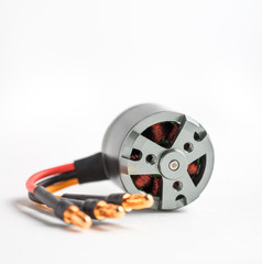 Micro DC powered electric motor for model of aircraft of ship