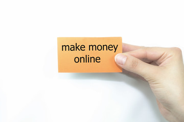 make money online word written 