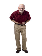 Fototapeta premium old man having stomach pain