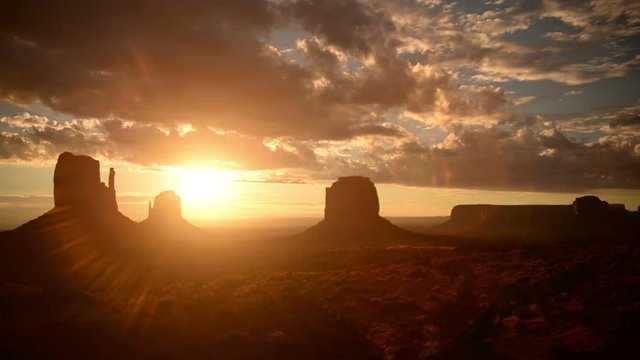 Monument Valley Sunrise 12 Time Lapse Clouds USA