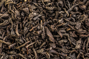 Black tea macro background texture