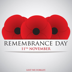 Remembrance Day card in vector format.