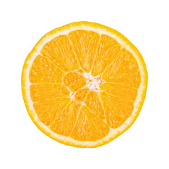 Cut orange on a white background