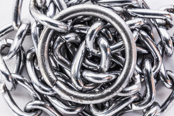 metal chain closeup