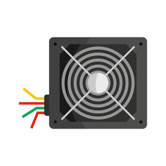 Flat hardware power supply icon for repair service design