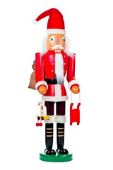 wooden santa claus figurine.