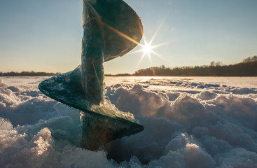 Ice Screws at Sunset