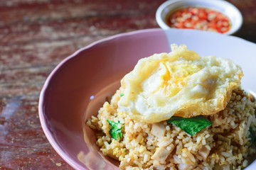 fried rice and fried egg