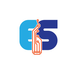 es logotype simple tech