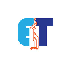 Obraz premium et logotype simple tech