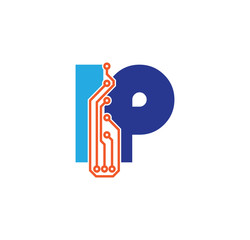ip logotype simple tech