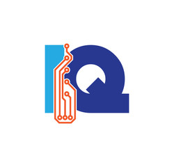 iq logotype simple tech