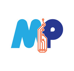 mp logotype simple tech