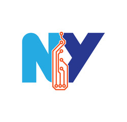 ny logotype simple tech