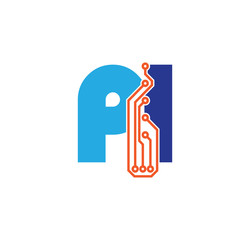 pi logotype simple tech