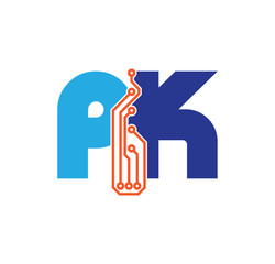 pk logotype simple tech