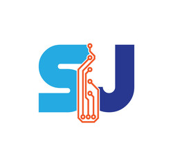 sj logotype simple tech