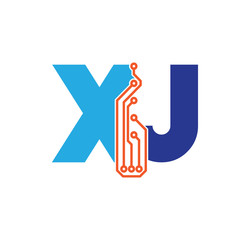 xj logotype simple tech