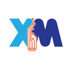 xm logotype simple tech