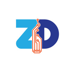 ZD logotype simple tech