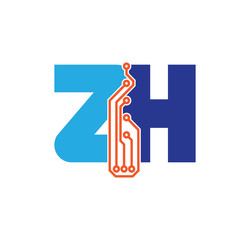 ZH logotype simple tech