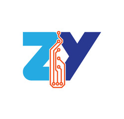 ZY logotype simple tech