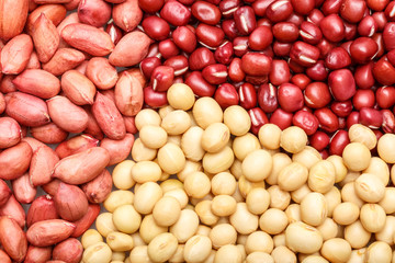 Red beans, peanuts and soybeans of agricultural products
