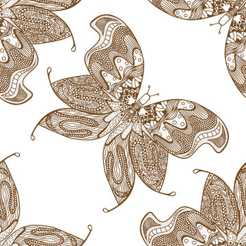 Butterfly seamless pattern