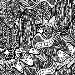 Seamless abstract hand-drawn pattern.