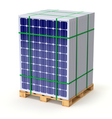 Solar panels on the pallet