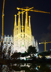 Sagrada Familia in night