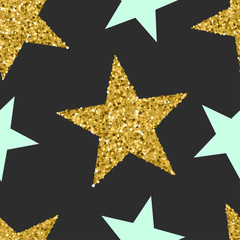 Obraz premium Trendy stars color vector seamless pattern. 