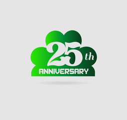 Obraz premium Anniversary with laurel wreath, 25 year 