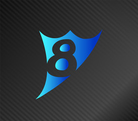 Abstract Number 8 logo Symbol 
