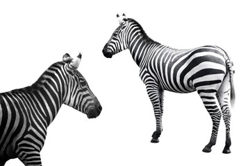 Obraz na płótnie Canvas Set of zebra image
