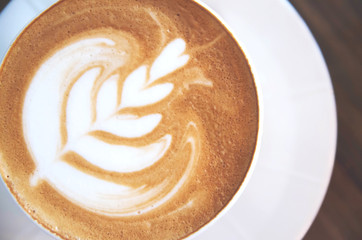 latte art coffee cup