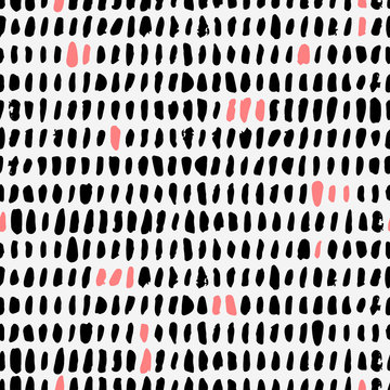 Seamless pattern with ink brush.