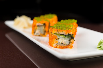 Sushi set with salmon