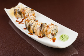 Sushi set with salmon