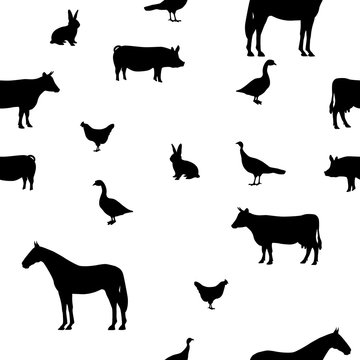 Vector illustration seamless pattern pets