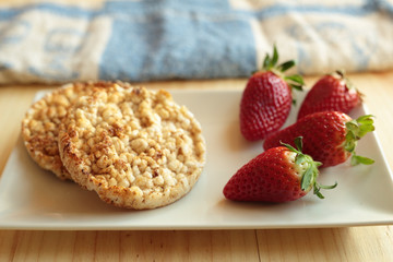 Breakfast with organic food