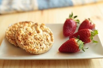 Breakfast with organic food