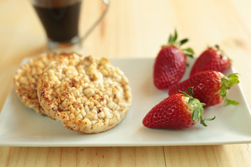 Breakfast with organic food