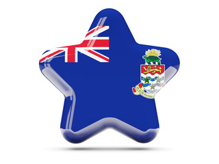 Star icon with flag of cayman islands