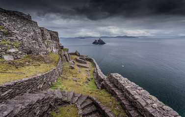 Fototapeta na wymiar View from Skellig Michael Island,Ireland,Europe ,Location of sta