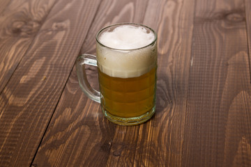 Frothy beer